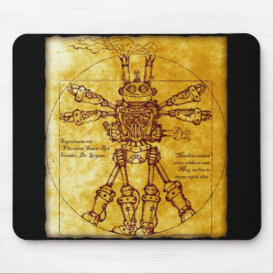 Vitruvian Dampf-Bot Mousepad