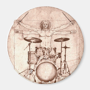 Vitruvian Drummer Magnet