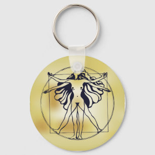 Vitruvian Frauen-Schlüsselanhänger Schlüsselanhänger