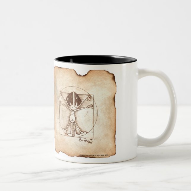 Vitruvian Goober-Tasse Zweifarbige Tasse (Rechts)