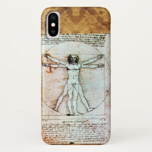 VITRUVIAN MAN Antique Perchment iPhone X Hülle
