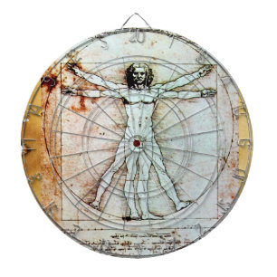 VITRUVIAN MAN Antique Perchment Dartscheibe