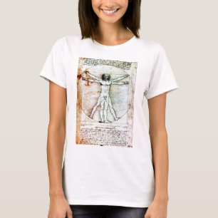 VITRUVIAN MAN Antique Perchment T-Shirt
