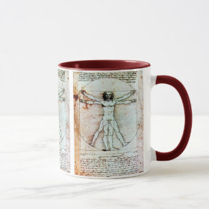 VITRUVIAN MAN Antique Perchment Tasse