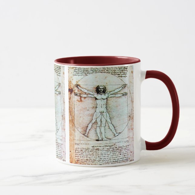 VITRUVIAN MAN Antique Perchment Tasse (Rechts)