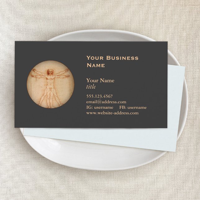 Vitruvian Man Business Card Visitenkarte (Von Creator hochgeladen)