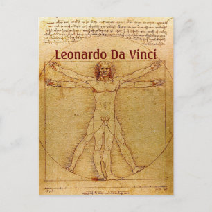 Vitruvian Man By Leonardo Da Vinci Postkarte