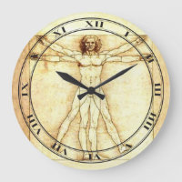 Vitruvian Man Clock