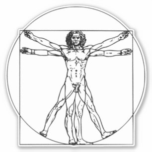 Vitruvian Man: Ebrace Zeitlose Weisheit Aufkleber