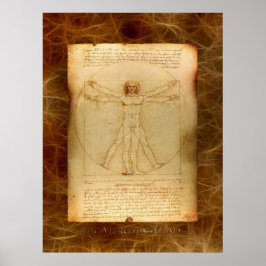 VITRUVIAN MAN Leonardo Da Vinci Art Poster
