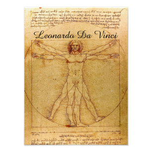 Vitruvian Man-Leonardo Da Vinci Fotodruck