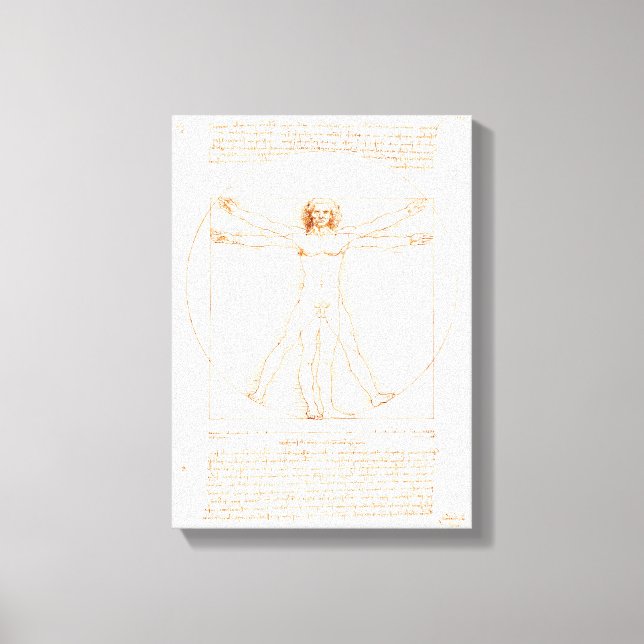 Vitruvian Man | Leonardo da Vinci | Leinwanddruck (Vorderseite)