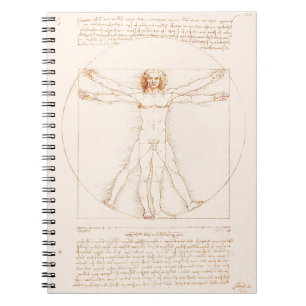 Vitruvian Man   Leonardo da Vinci   Notizblock