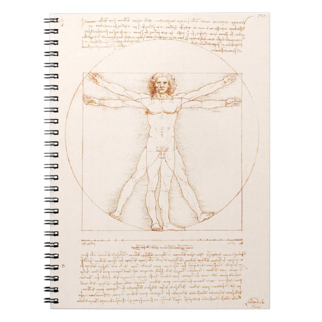 Vitruvian Man | Leonardo da Vinci | Notizblock (Vorderseite)