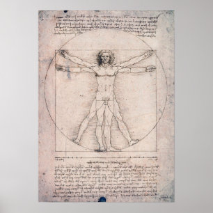 Vitruvian Man, Leonardo da Vinci Poster