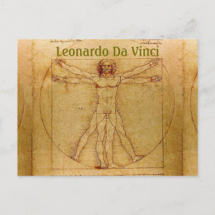 Vitruvian Man-Leonardo Da Vinci Postkarte