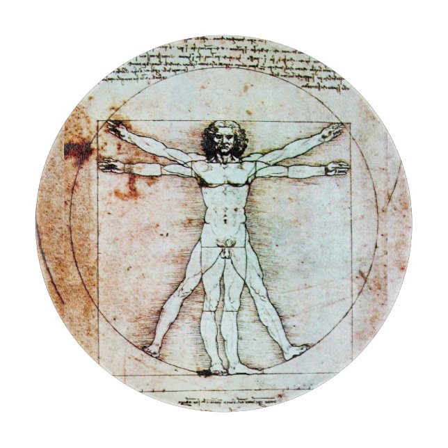 VITRUVIAN MAN Leonardo da Vinci Schneidebrett (Vorderseite)