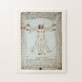 Vitruvian Man, Leonardo da Vinci, um 1490. Jigs Puzzle