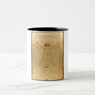 Vitruvian Man, Leonardo Da Vinci Zweifarbige Tasse
