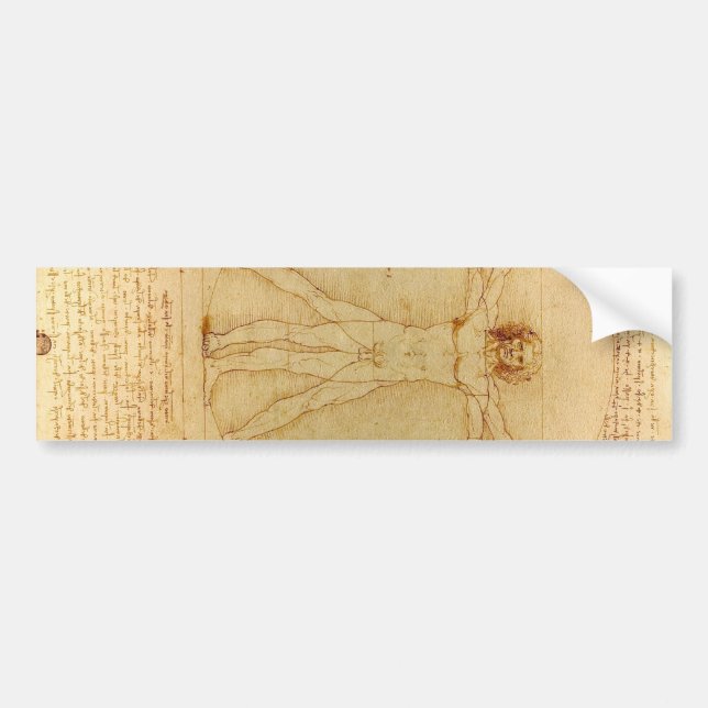 Vitruvian Man von Leonardo Da Vinci Autoaufkleber (Vorne)
