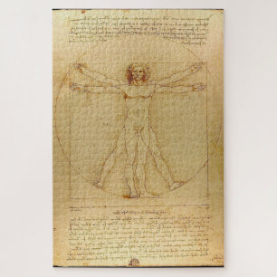 Vitruvian Man von Leonardo da Vinci (c. 1490) Puzzle