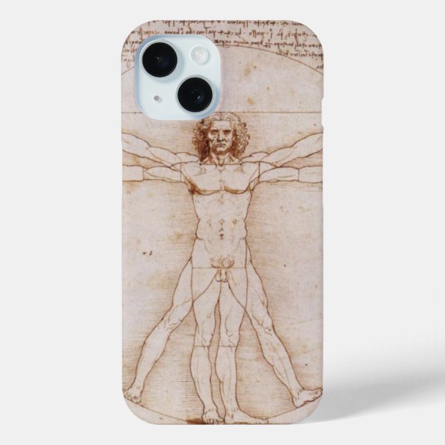Vitruvian Man von Leonardo da Vinci Case-Mate iPhone Hülle (Rückseite)