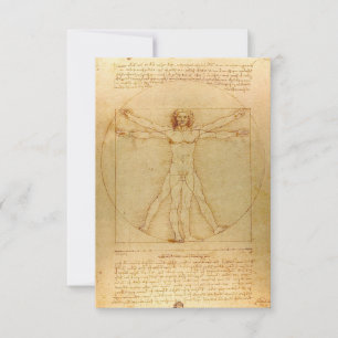 Vitruvian Man von Leonardo da Vinci Dankeskarte