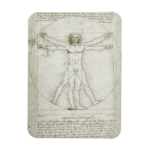 Vitruvian Man von Leonardo da Vinci Magnet