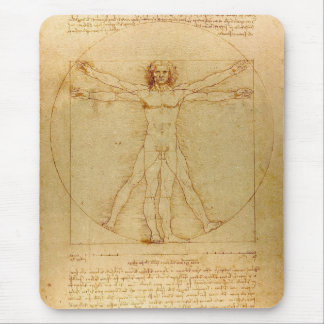 Vitruvian Man von Leonardo Da Vinci Mousepad