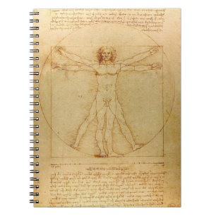 Vitruvian Man von Leonardo Da Vinci Notizblock