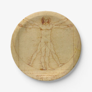 Vitruvian Man von Leonardo Da Vinci Pappteller