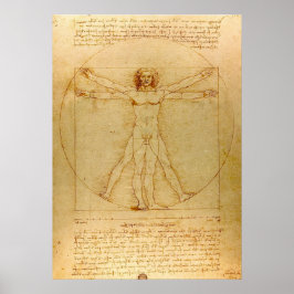 Vitruvian Man von Leonardo da Vinci Poster