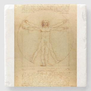 Vitruvian Man von Leonardo da Vinci Steinuntersetzer