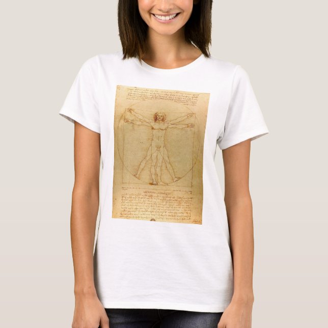 Vitruvian Man von Leonardo da Vinci T-Shirt (Vorderseite)