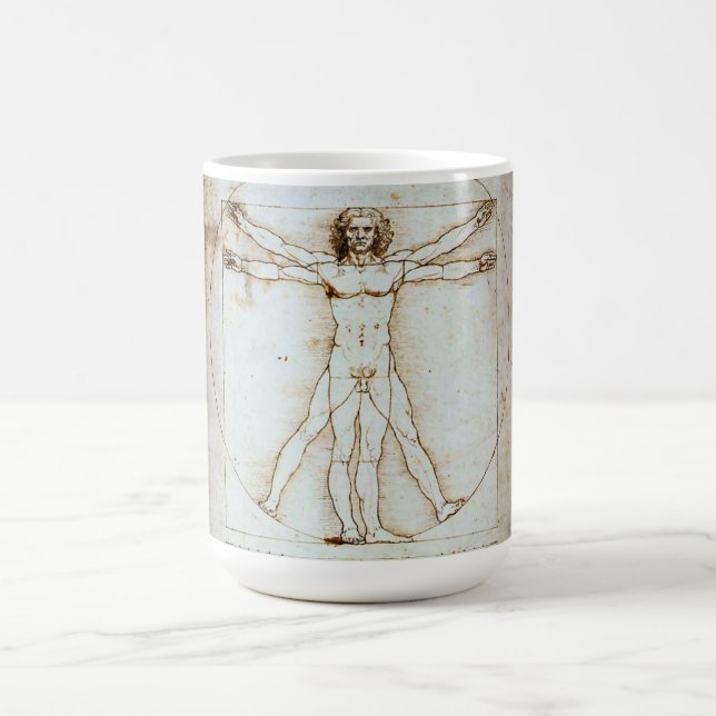 Vitruvian Man von Leonardo da Vinci Tasse (Mittel)