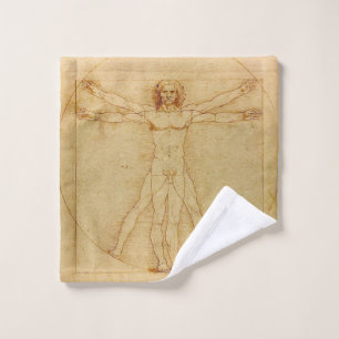 Vitruvian Man von Leonardo Da Vinci Waschlappen