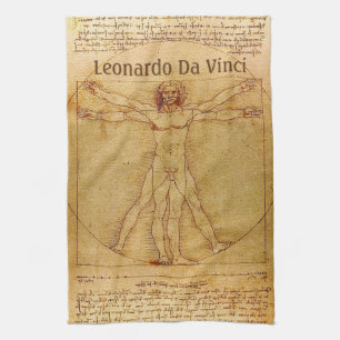 Vitruvian Mann durch Leonardo da Vinci Geschirrtuch