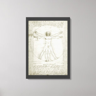 Vitruvian Mann durch Leonardo da Vinci Leinwanddruck