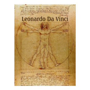 Vitruvian Mann durch Leonardo da Vinci Poster