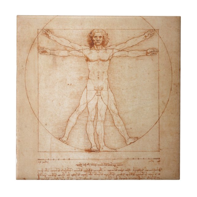 Vitruvian Mann Fliese (Vorderseite)