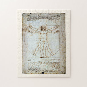 Vitruvian Mann, Leonardo da Vinci, circa 1490. Puzzle