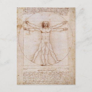 Vitruvian Mann Postkarte