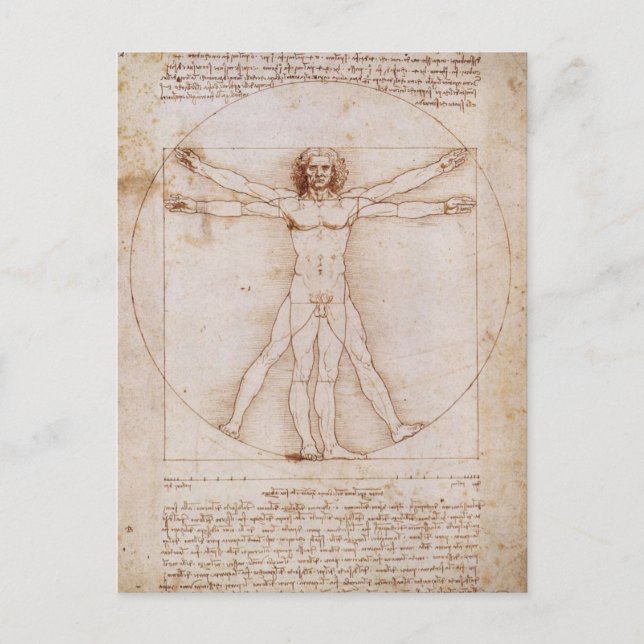 Vitruvian Mann Postkarte (Vorderseite)