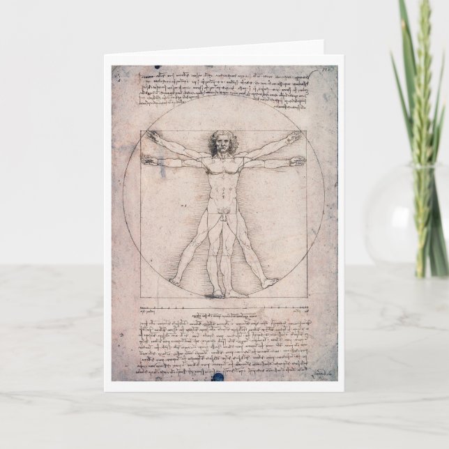 Vitruvian ManVitruvian Man, Leonardo da Vinci Karte (Vorderseite)