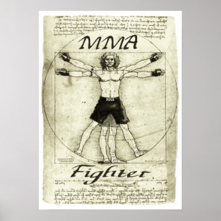 Vitruvian MIXED MARTIAL ARTS Man Poster
