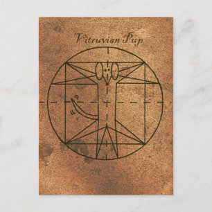 Vitruvian Pup Postkarte