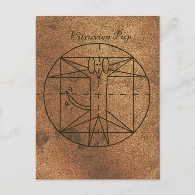 Vitruvian Pup Postkarte (Vorderseite)