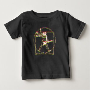 Vitruvian Rocker Gitarren Kunst Design Baby T-shirt