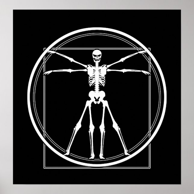 Vitruvian Skeleton Poster (Vorne)
