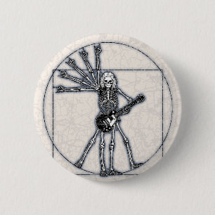 Vitruvian Skelett Button